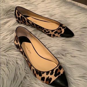 Gianni Bini animal print calf hair flats